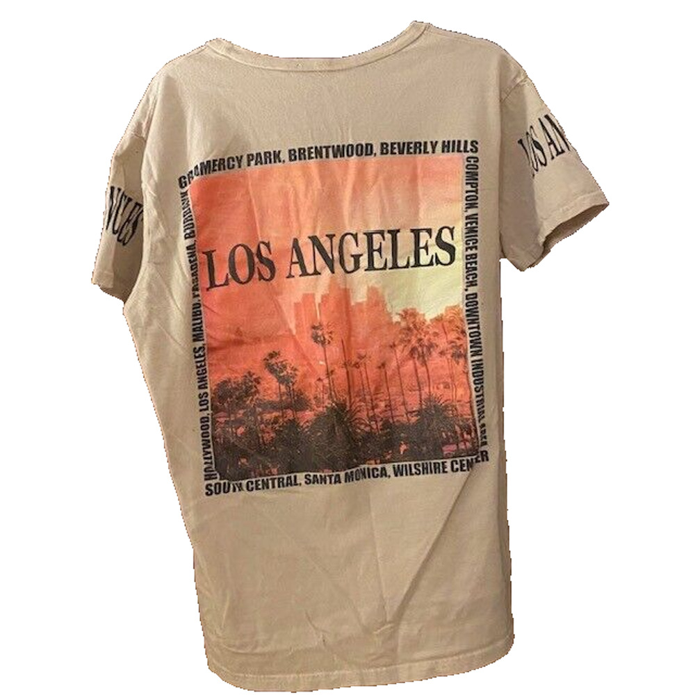Los Angeles On Fire Tee Shirt Mens 3X California Short Sleeve graphic Tshirt